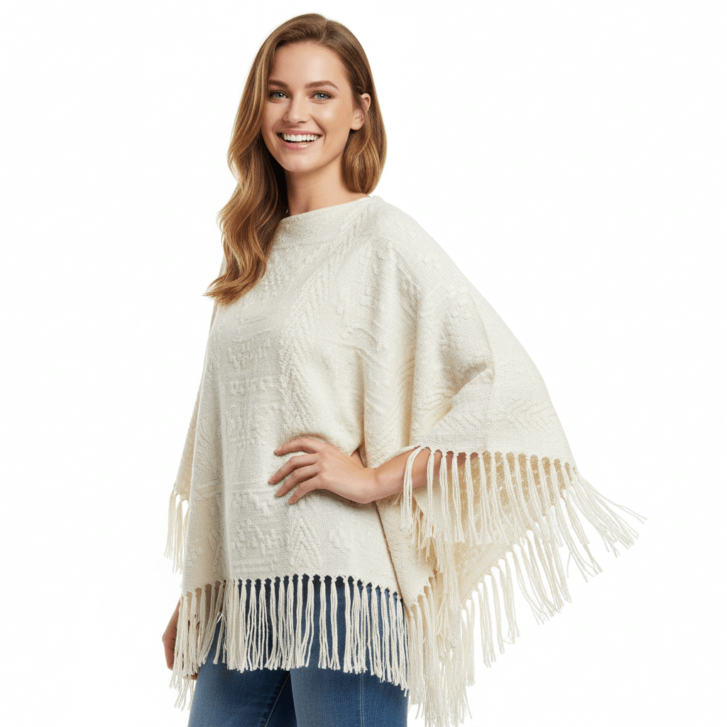 Poncho fringe shirt