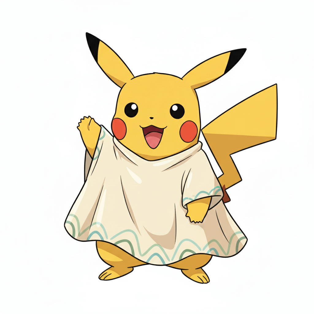 Poncho Pikachu shirt